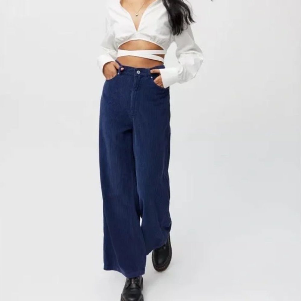 BDG Corduroy Pants Navy Blue Size 4